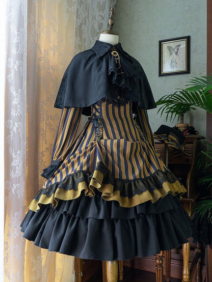 Elegant Cape Autumn Collar Turn-Down Lolita Short Velvet with