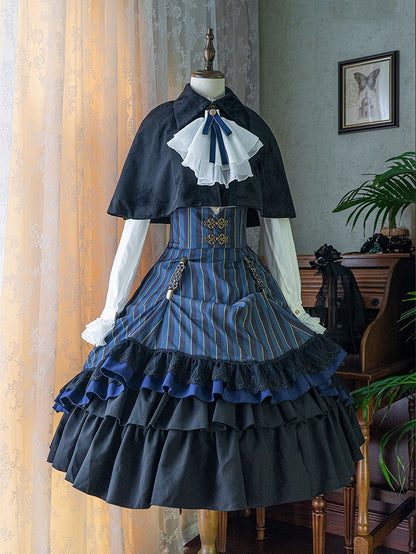 Elegant Cape Autumn Collar Turn-Down Lolita Short Velvet with