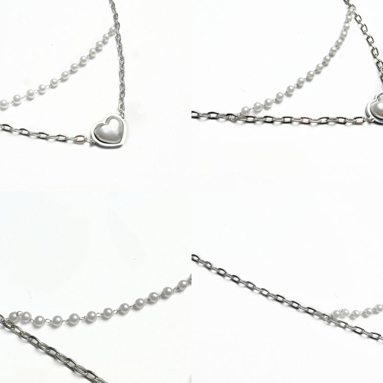 Perlenkette mit Herzanhänger