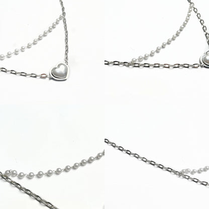 Perlenkette mit Herzanhänger