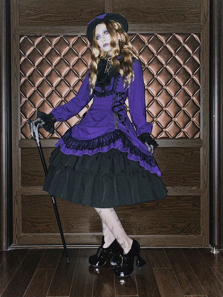 Lolita-Kragen Gothic mit zierlicher Kleidrüsche