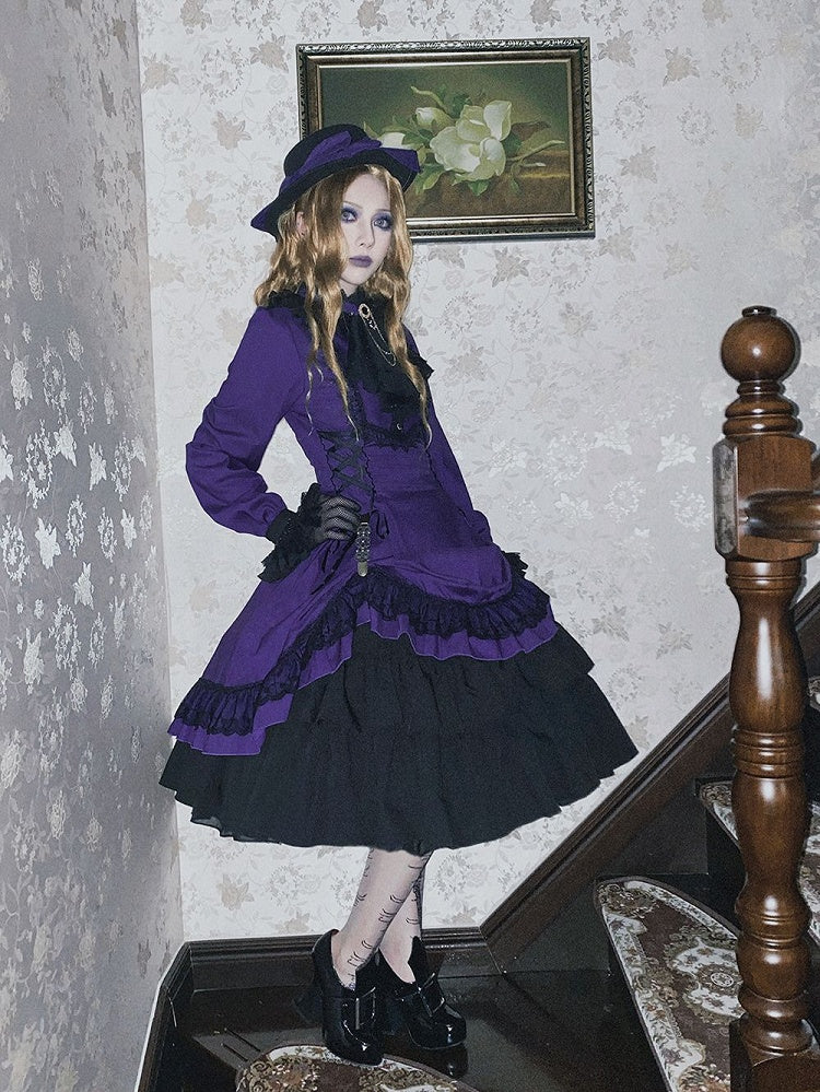 Lolita-Kragen Gothic mit zierlicher Kleidrüsche