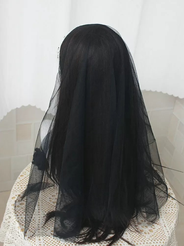 Veil Black White Clearance Lolita Head - Nun