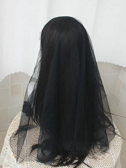Veil Black White Clearance Lolita Head - Nun