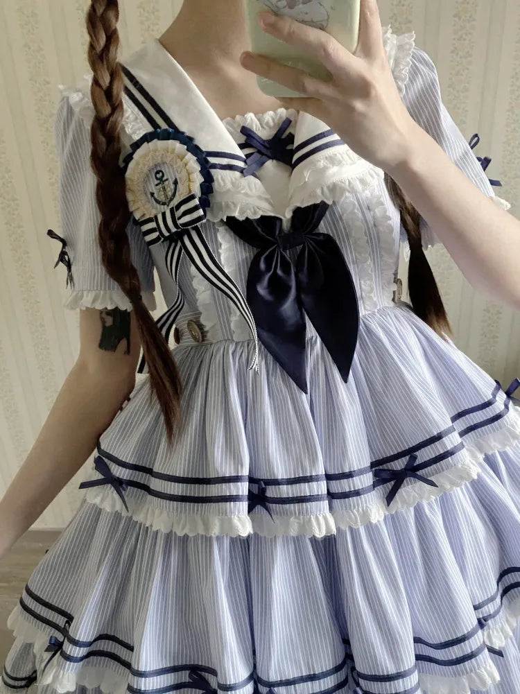 Lolita Ankerabzeichen Seemann Stickerei