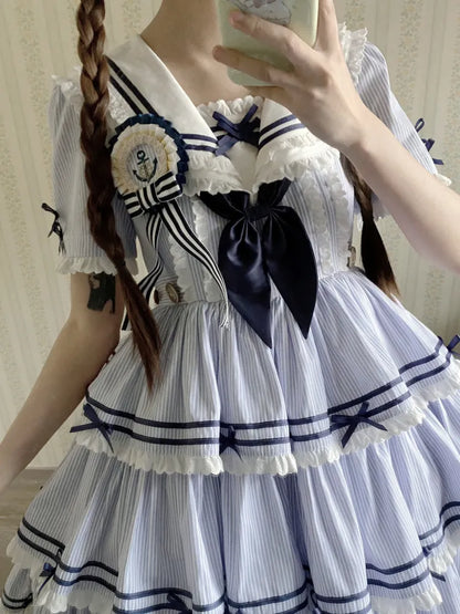 Lolita Ankerabzeichen Seemann Stickerei