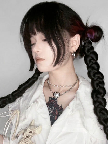 Perlenkette mit Herzanhänger