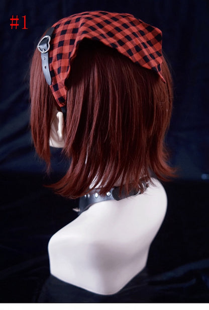 Schalmuster Handgefertigt Und Kariert Rot Dreieck KC Schwarz