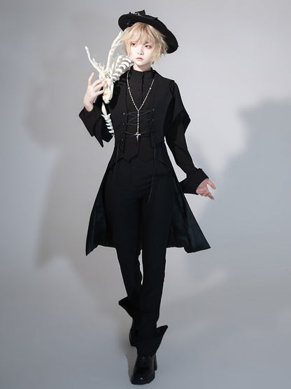 Black Bowknot Flat Hat