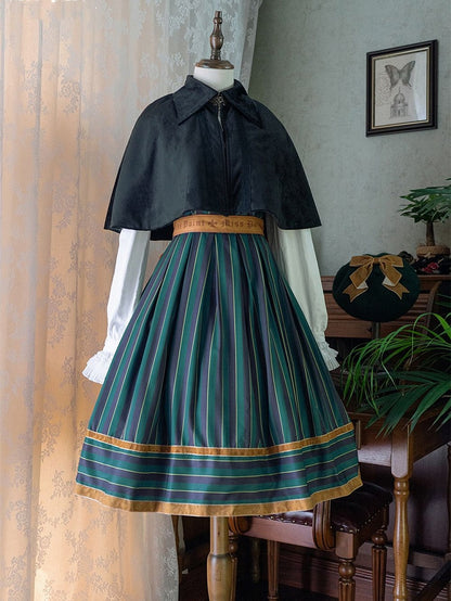 Striped Big four in Otome Style with Lolita – Sash Jumper colors.) Bow Skirt Gothic (Available magical