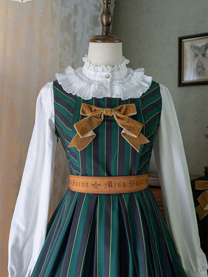Striped Big four in Otome Style with Lolita – Sash Jumper colors.) Bow Skirt Gothic (Available magical