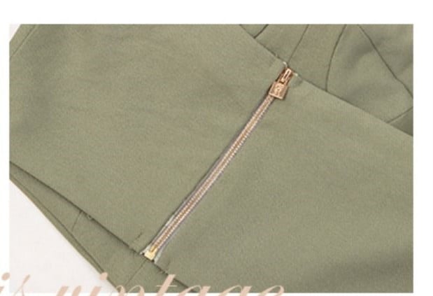 グリーンのビスチェコルセットトップ