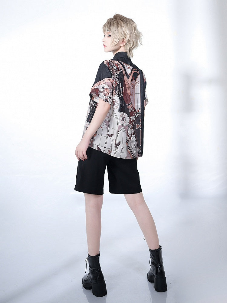 シャンデリアプリントナイトブラウスコマンド