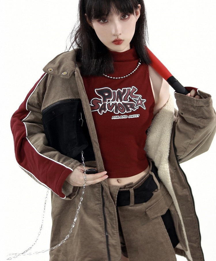 Limitierter Cord und braun-schwarzer Skort Time Trend
