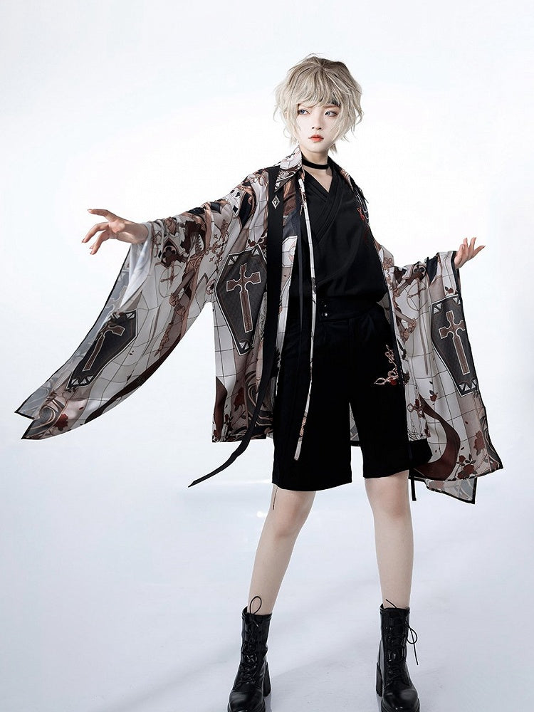 Command Night Shorts Ouji Cross Embroidery Thorn