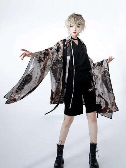 Command Night Shorts Ouji Cross Embroidery Thorn