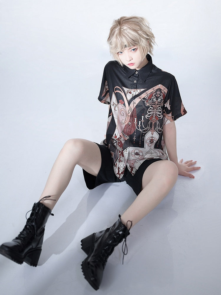 Command Night Shorts Ouji Cross Embroidery Thorn