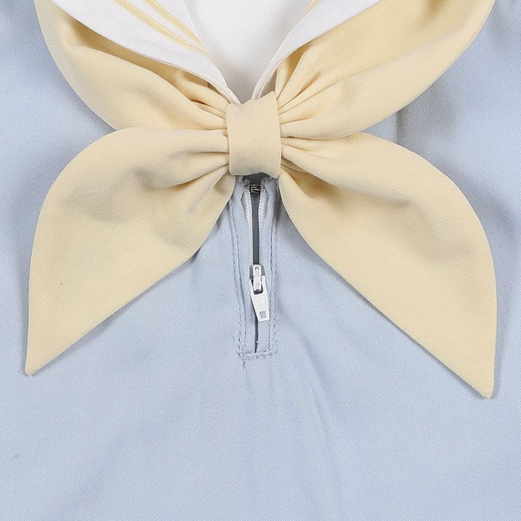 Blue Little Chicken Sailor Collar Top
