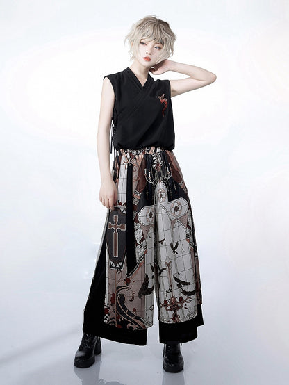 ナイトコマンド刺繍トップ