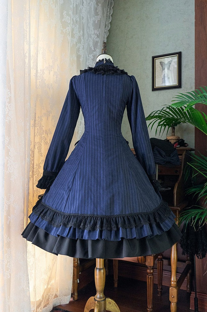 Lolita-Kragen Gothic mit zierlicher Kleidrüsche