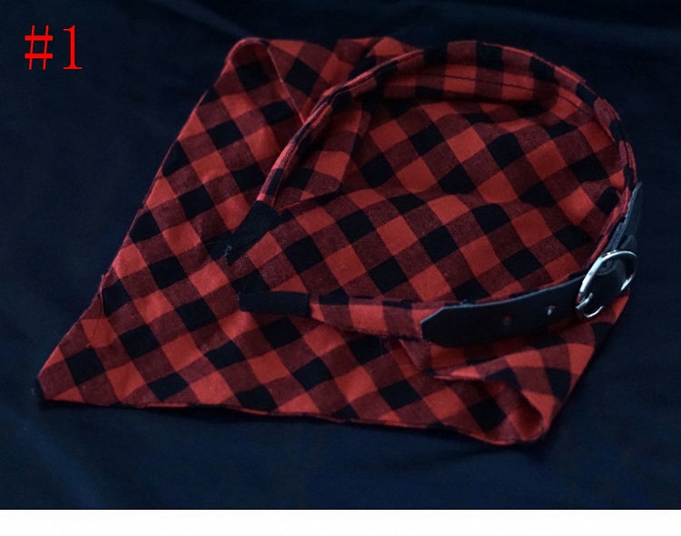 Schalmuster Handgefertigt Und Kariert Rot Dreieck KC Schwarz