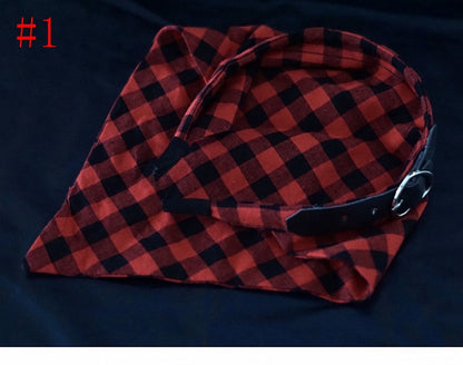 Schalmuster Handgefertigt Und Kariert Rot Dreieck KC Schwarz