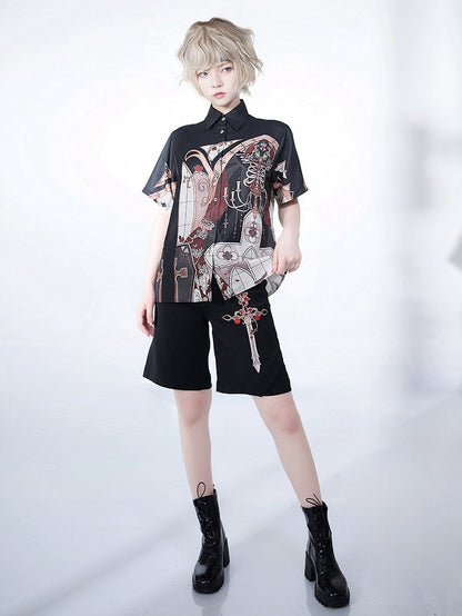 シャンデリアプリントナイトブラウスコマンド