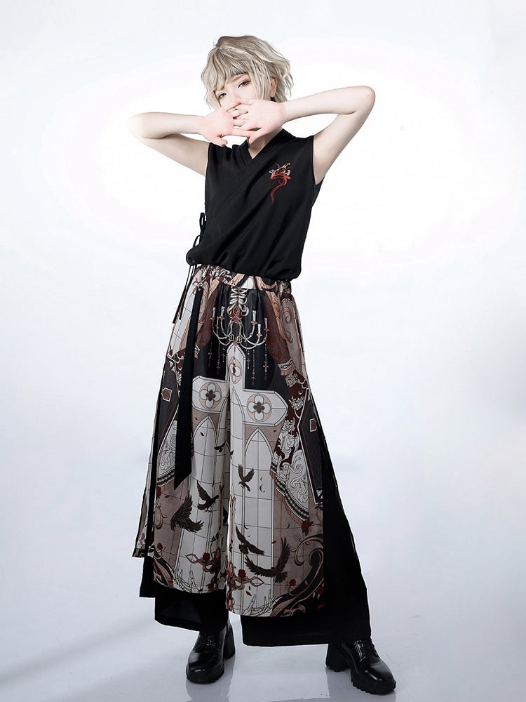 ナイトコマンド刺繍トップ