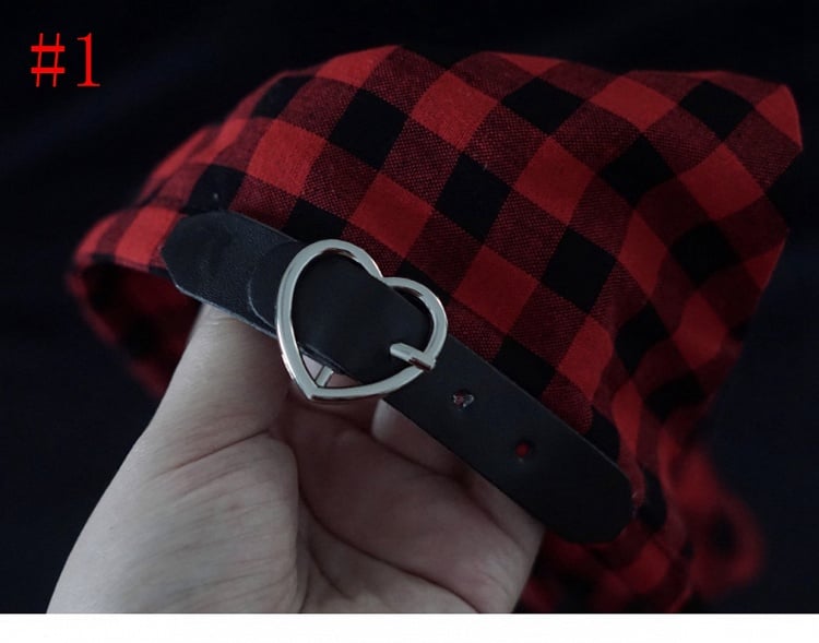 Schalmuster Handgefertigt Und Kariert Rot Dreieck KC Schwarz