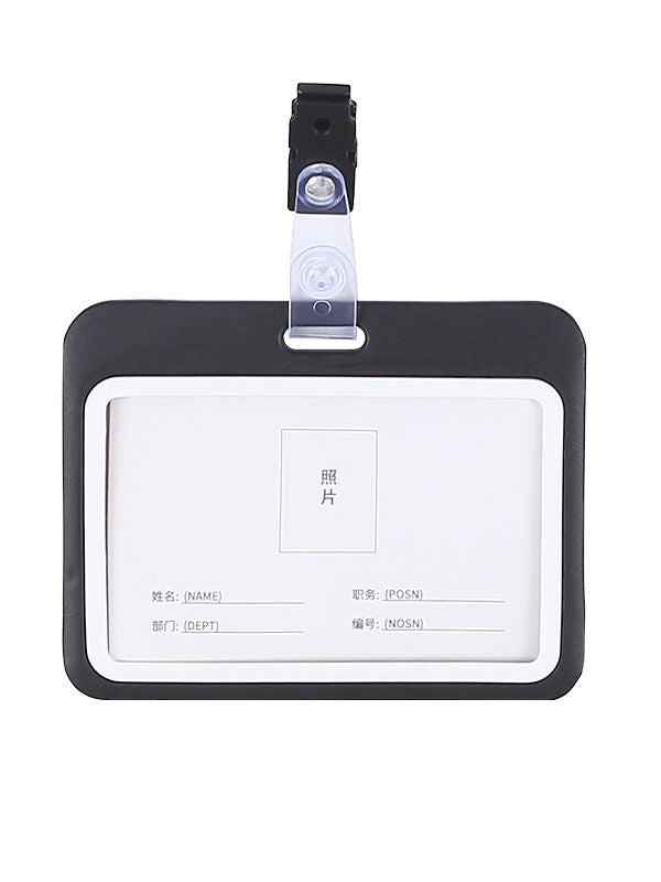 黒の名札バッジ