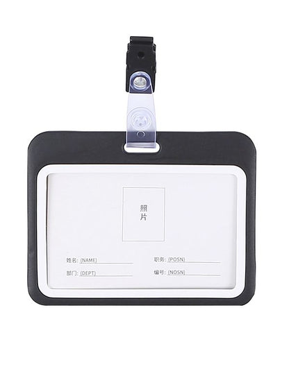 黒の名札バッジ