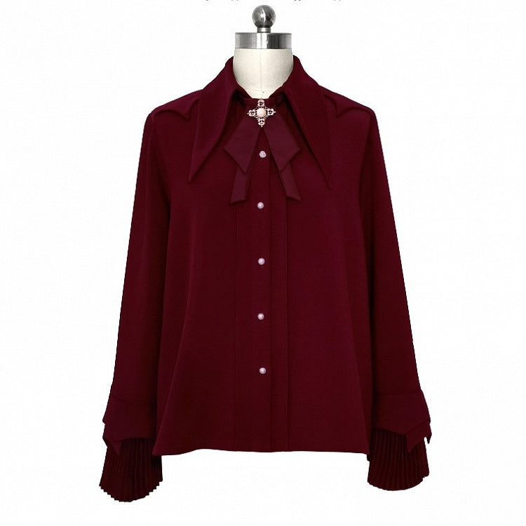 Pointed Collar Prince Ouji Red Shirt - Princess Chronicles