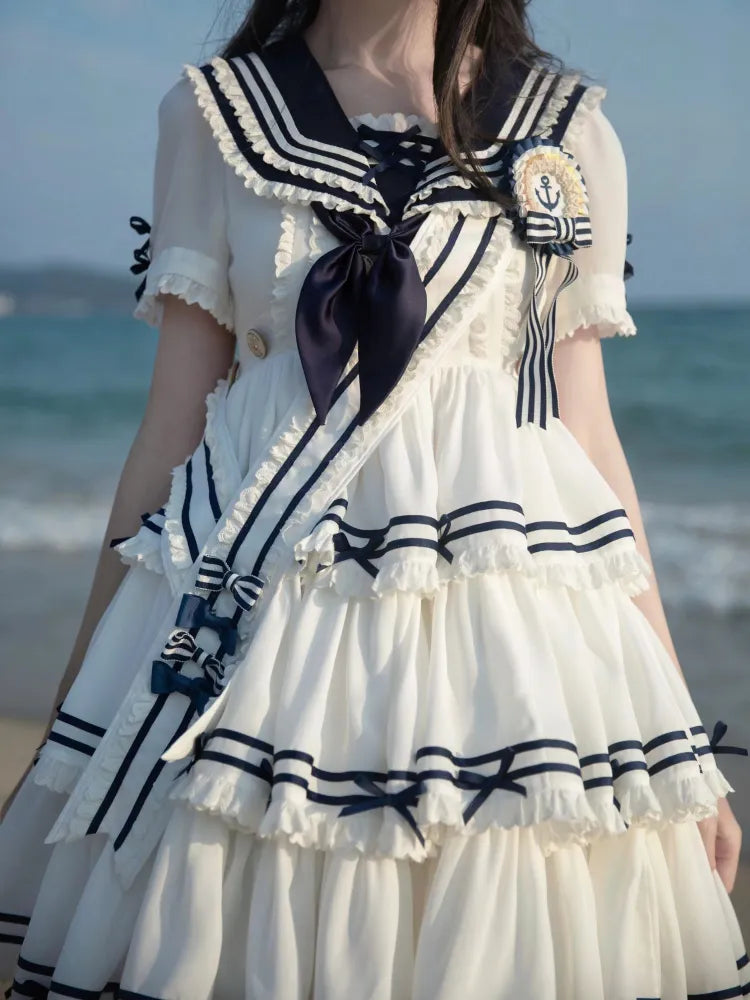 Lolita Ankerabzeichen Seemann Stickerei