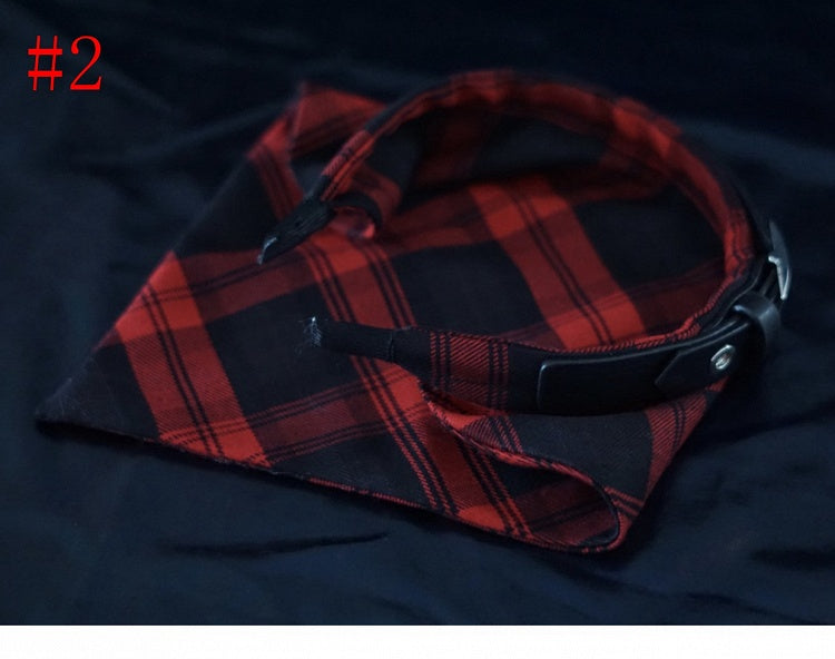 Schalmuster Handgefertigt Und Kariert Rot Dreieck KC Schwarz