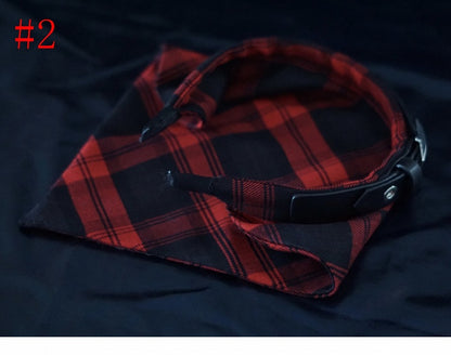 Schalmuster Handgefertigt Und Kariert Rot Dreieck KC Schwarz