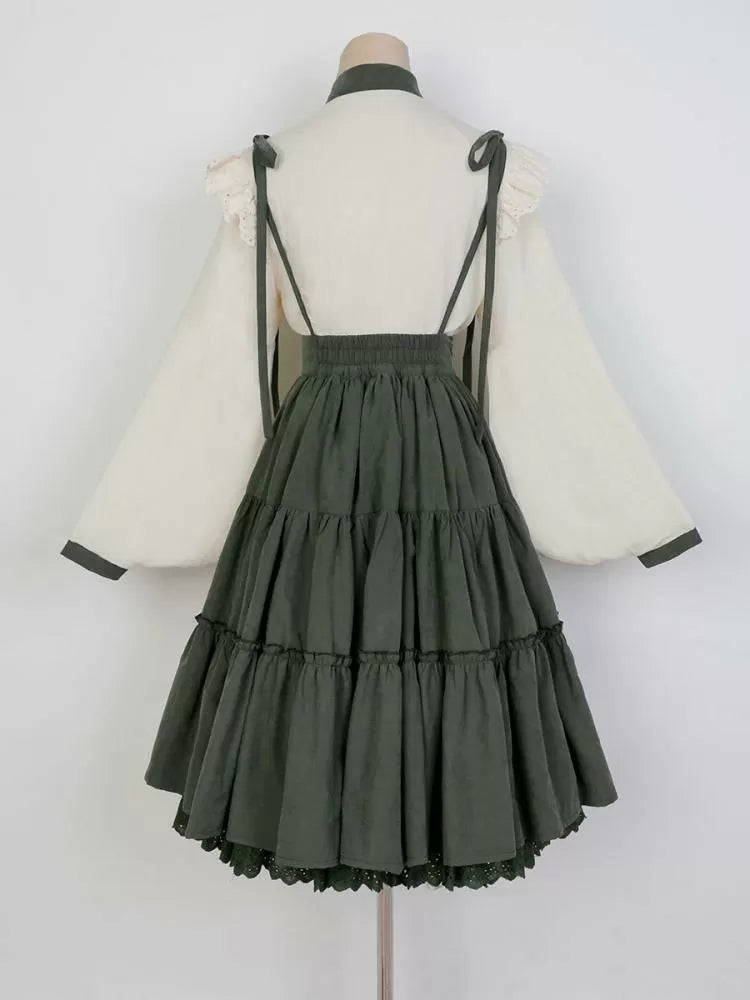 Sonnenblumen-Termin, Blumenstickerei, Stehkragen, lange Ärmel, Bluse