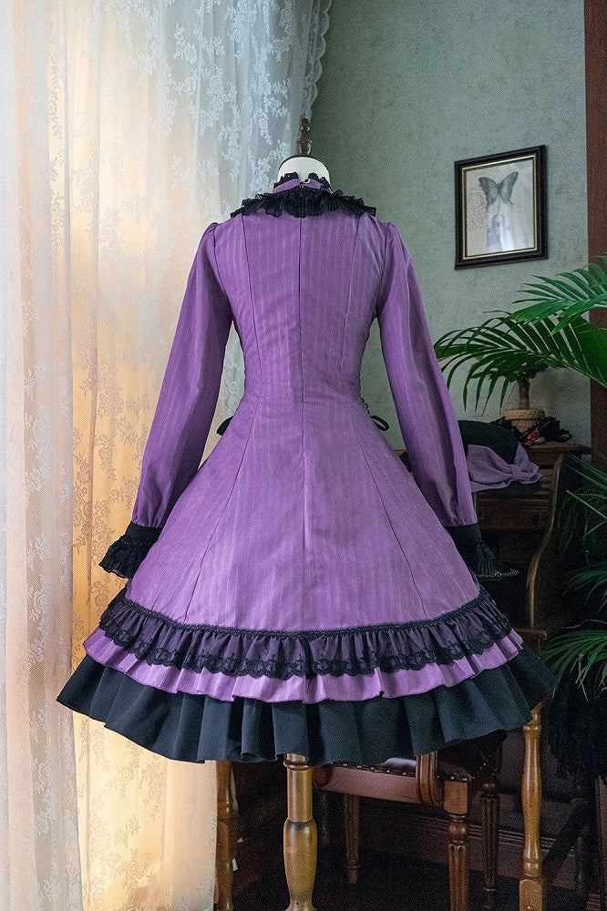 Lolita-Kragen Gothic mit zierlicher Kleidrüsche