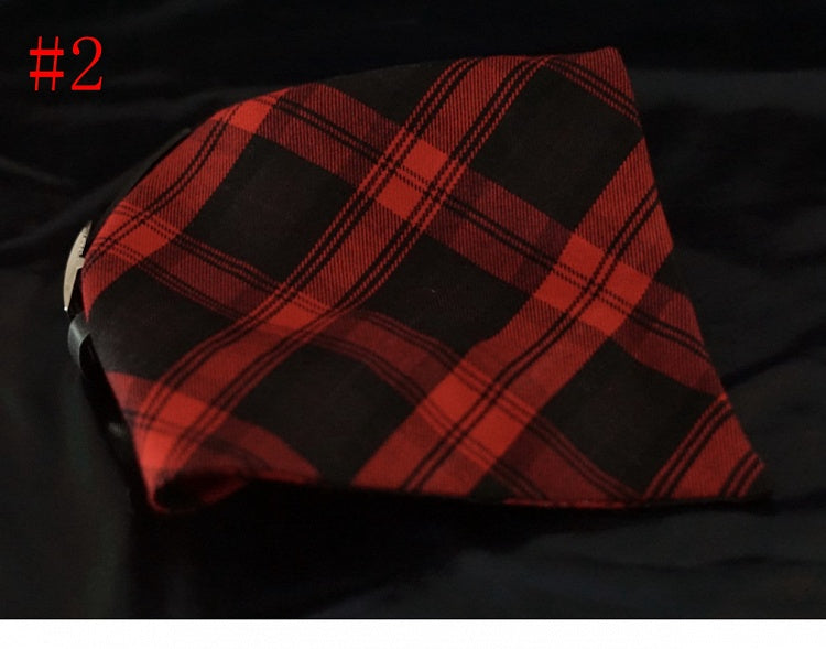 Schalmuster Handgefertigt Und Kariert Rot Dreieck KC Schwarz