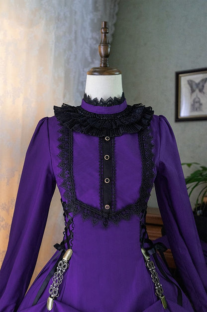 Lolita-Kragen Gothic mit zierlicher Kleidrüsche