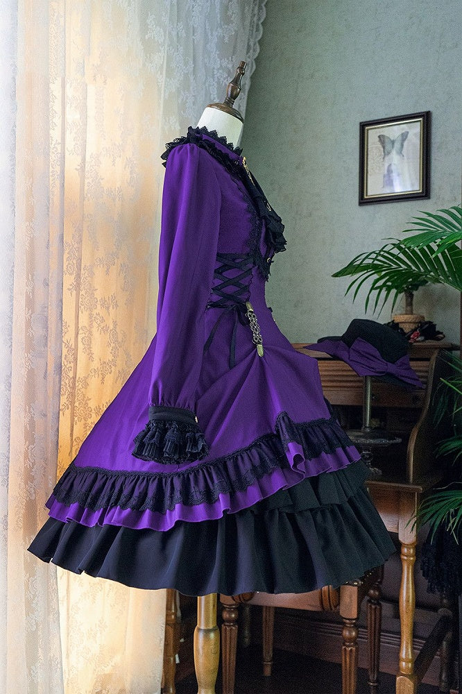 Lolita-Kragen Gothic mit zierlicher Kleidrüsche