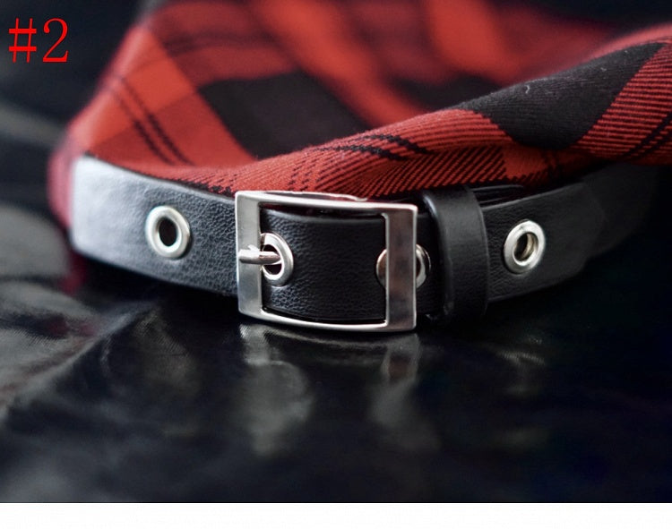 Schalmuster Handgefertigt Und Kariert Rot Dreieck KC Schwarz