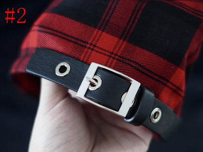 Schalmuster Handgefertigt Und Kariert Rot Dreieck KC Schwarz