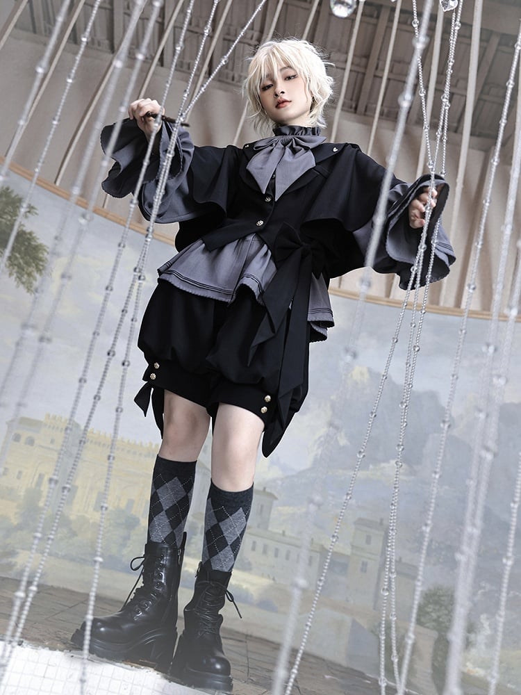 Schwarze Fashion Shorts Ouji Knickerbocker