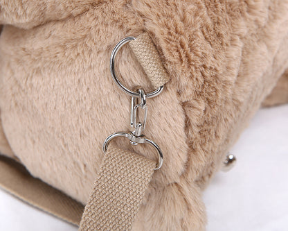 ストロベリーバッグベア ホワイト/ブラック/コーヒー/ピンクのぬいぐるみ