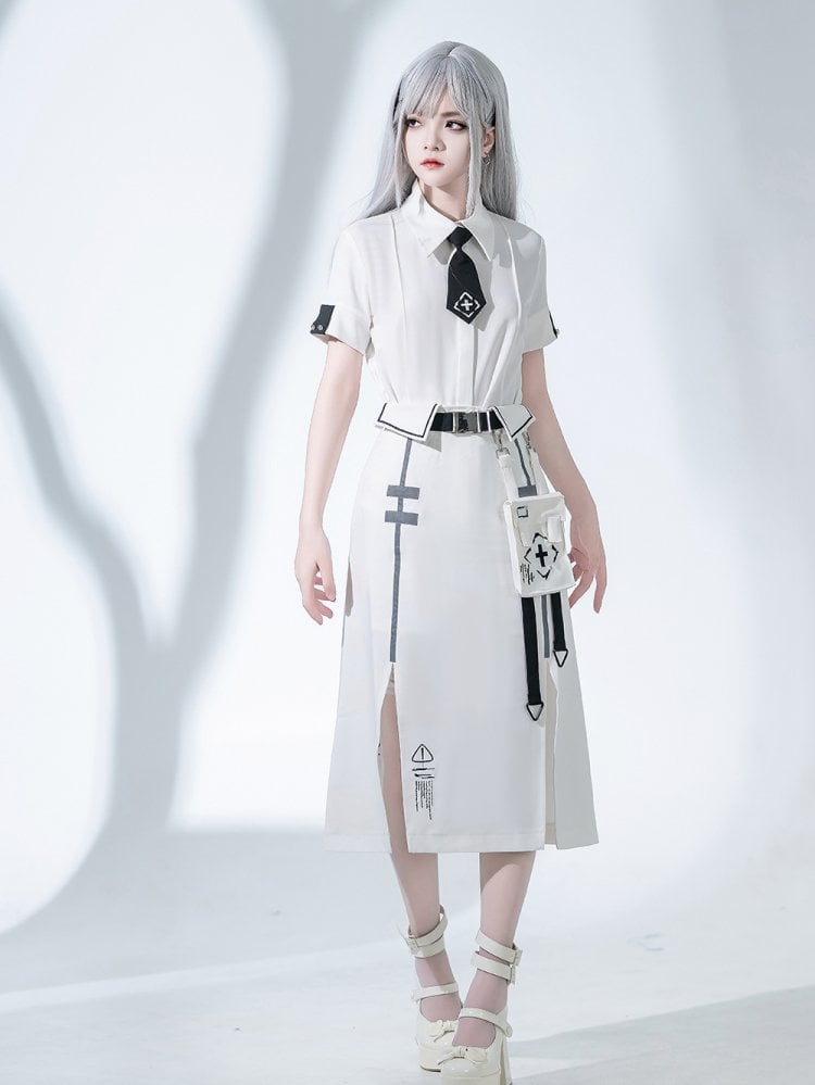 Jupe cyberpunk à taille repliable