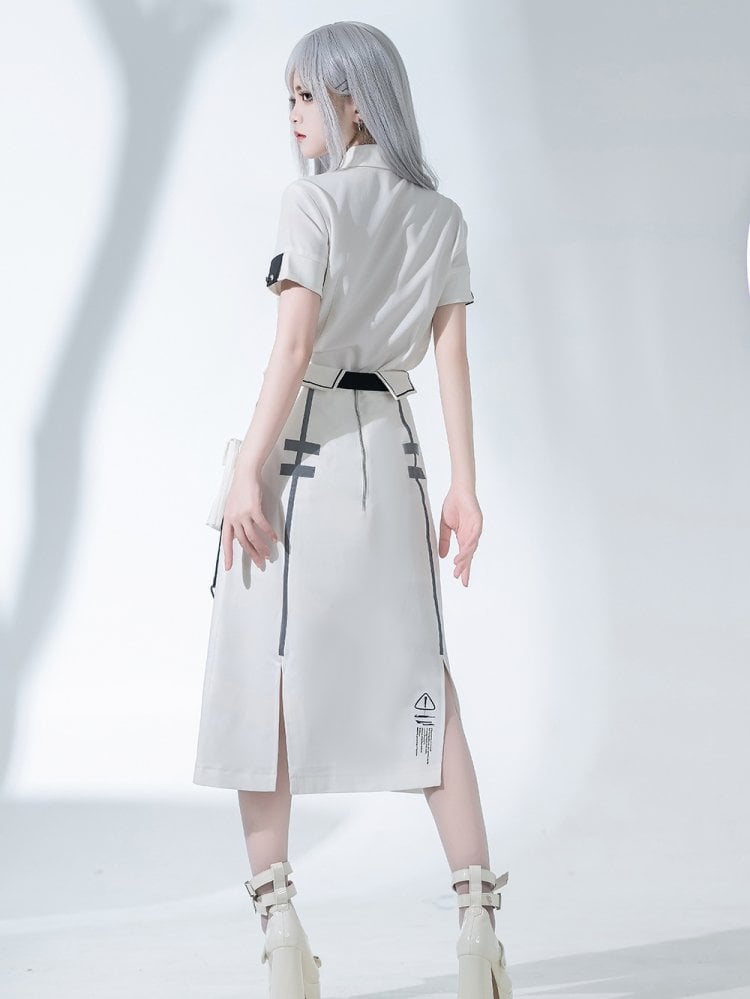 Jupe cyberpunk à taille repliable
