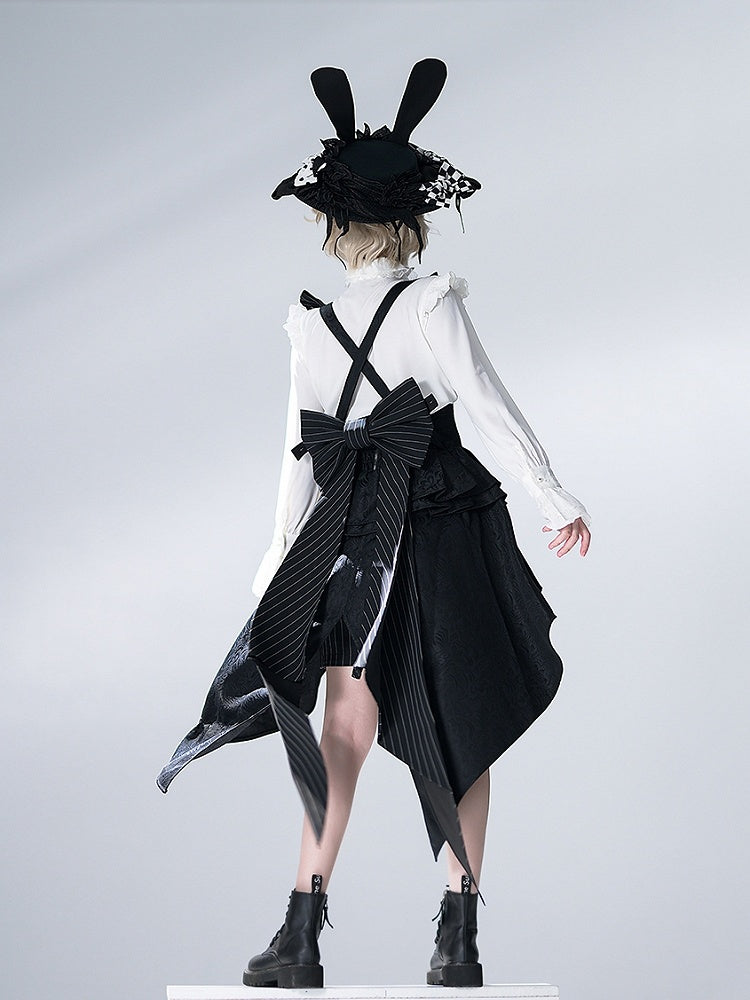 Zug Hase Gestreift Theater Bowknot Schwarz