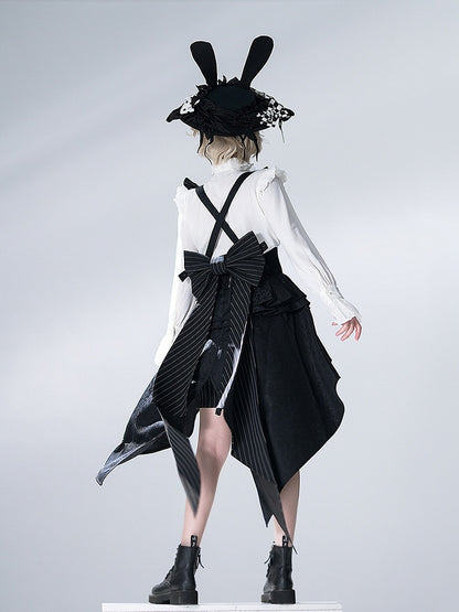 Zug Hase Gestreift Theater Bowknot Schwarz