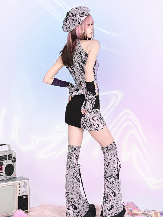 Y2Kセルフタイクロージャーフロントホルトトップ