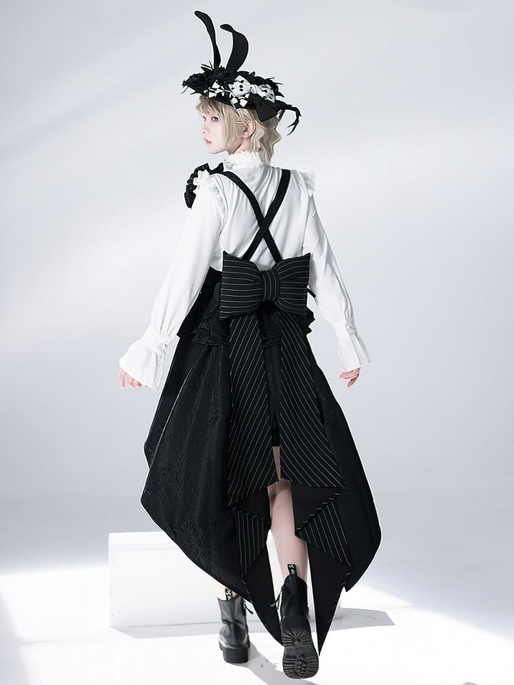 Zug Hase Gestreift Theater Bowknot Schwarz